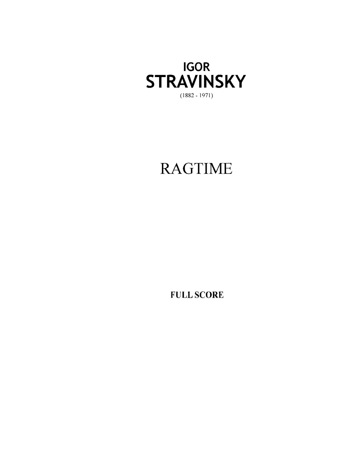 Ragtime - Page 1