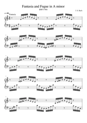 Fantasia and Fugue in A minor BWV 944