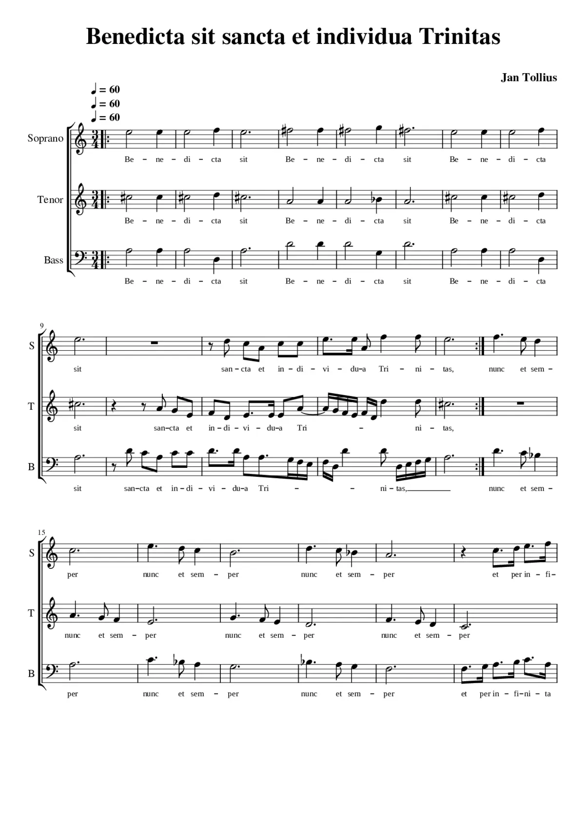 Benedicta sit sancta et individua Trinitas - Page 1