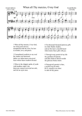 When all thy mercies, O my God