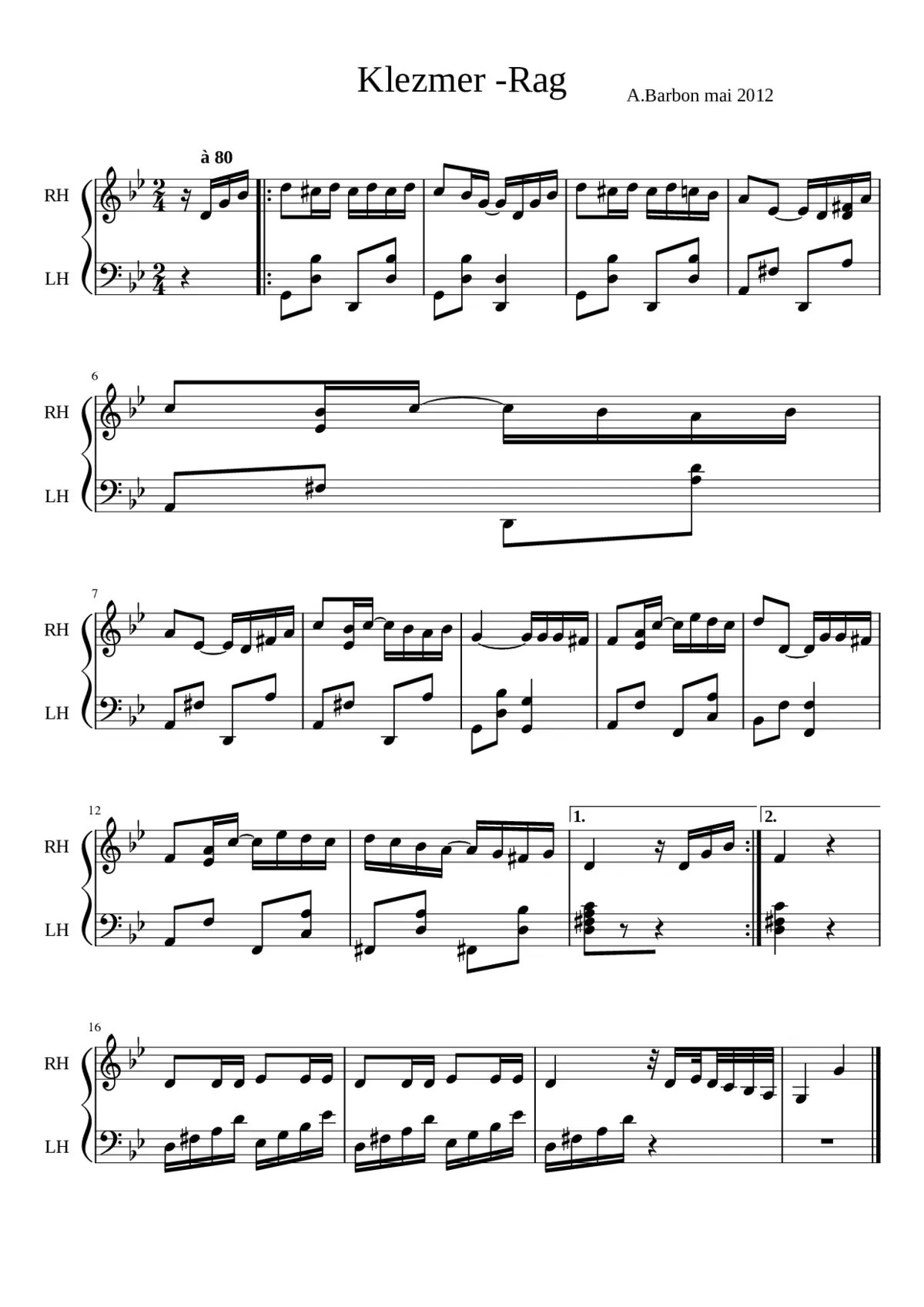 The Klezmer - Page 1