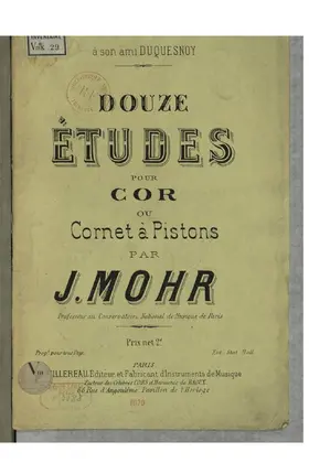 Douze études pour cor ou cornet à pistons