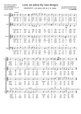 Lord we adore thy vast designs