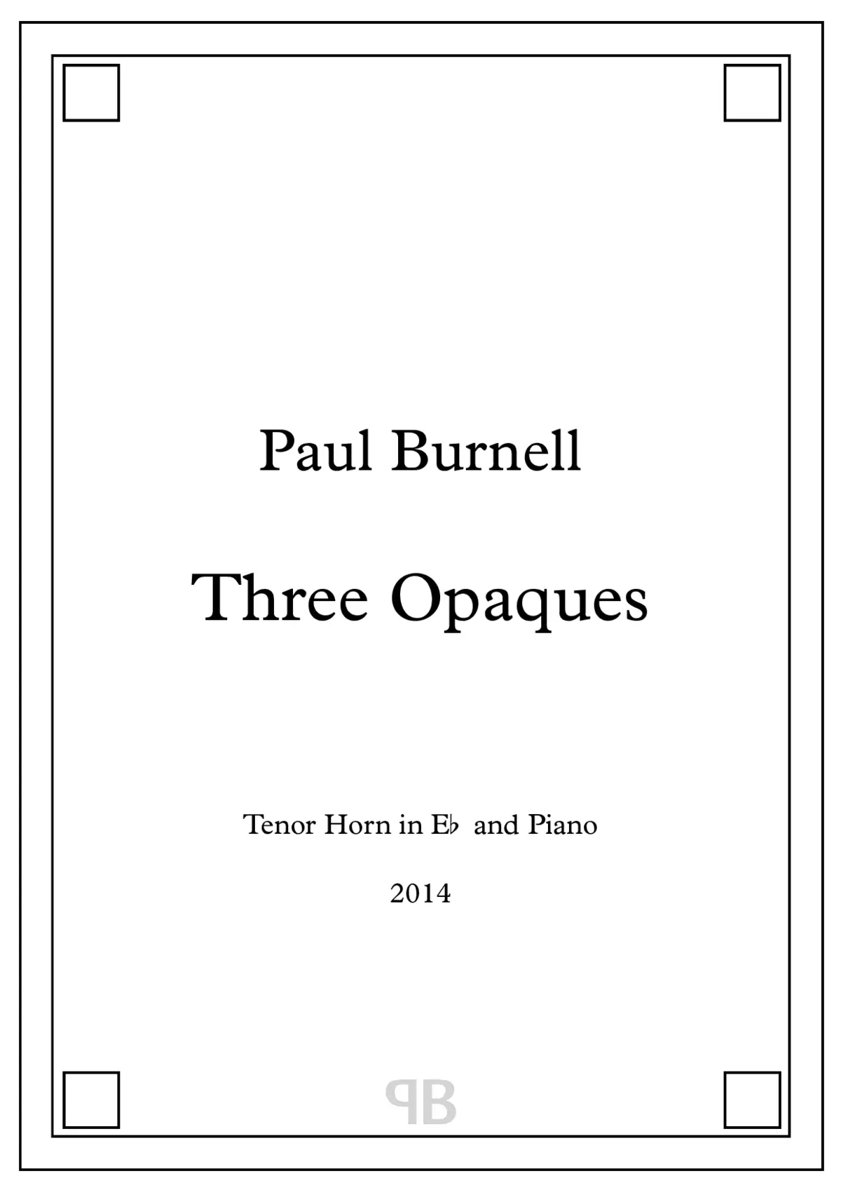 Three Opaques - Page 1