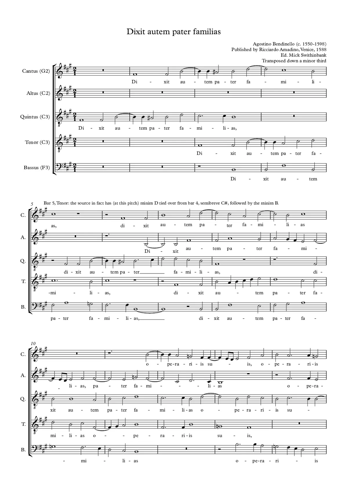 Dixit autem pater - Page 1