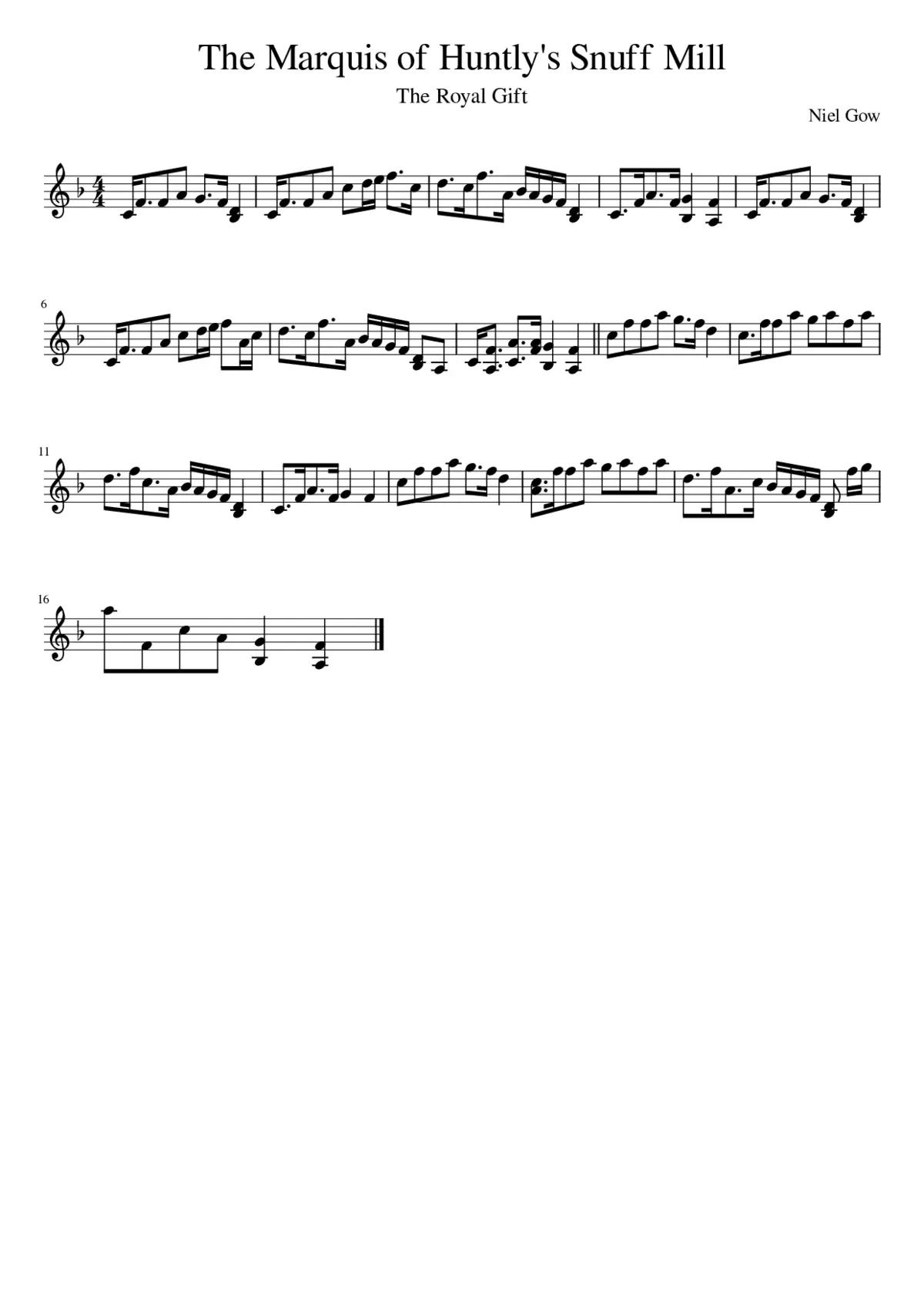 The Marquis of Huntly's Snuff Mill - Page 1