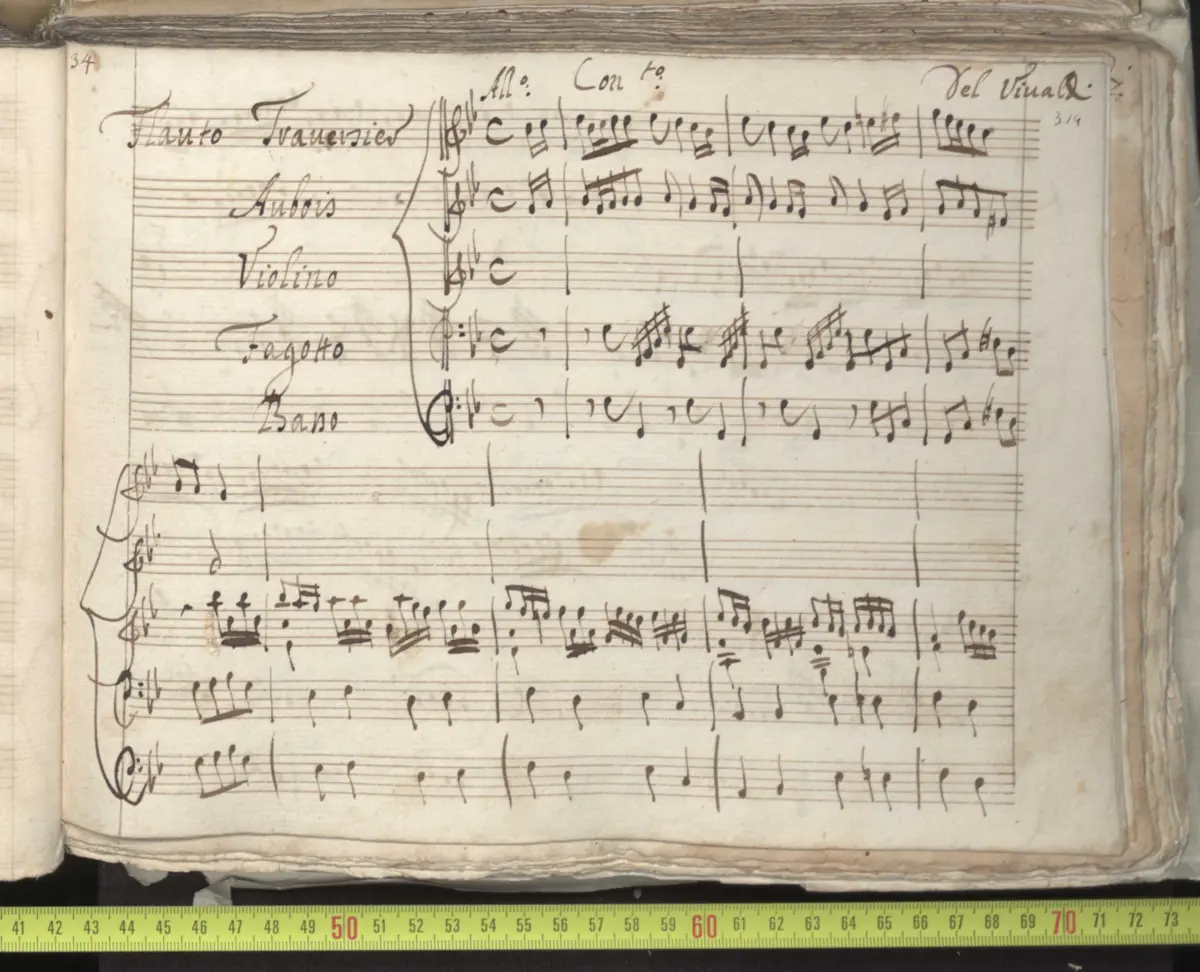 Concerto for Violin, Flute, Oboe, Bassoon and Continuo in G minor - Page 1