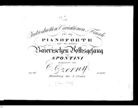 Introduction, Variationen und Finale über den beliebten Baierischen Volksgesang