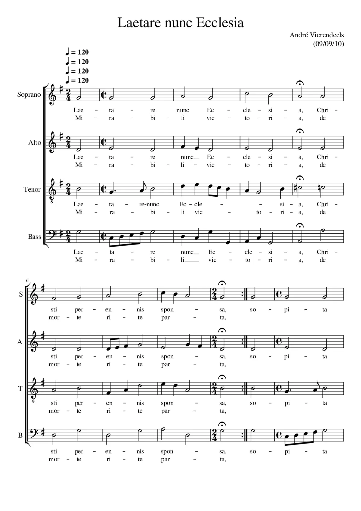 Laetare nunc ecclesia - Page 1