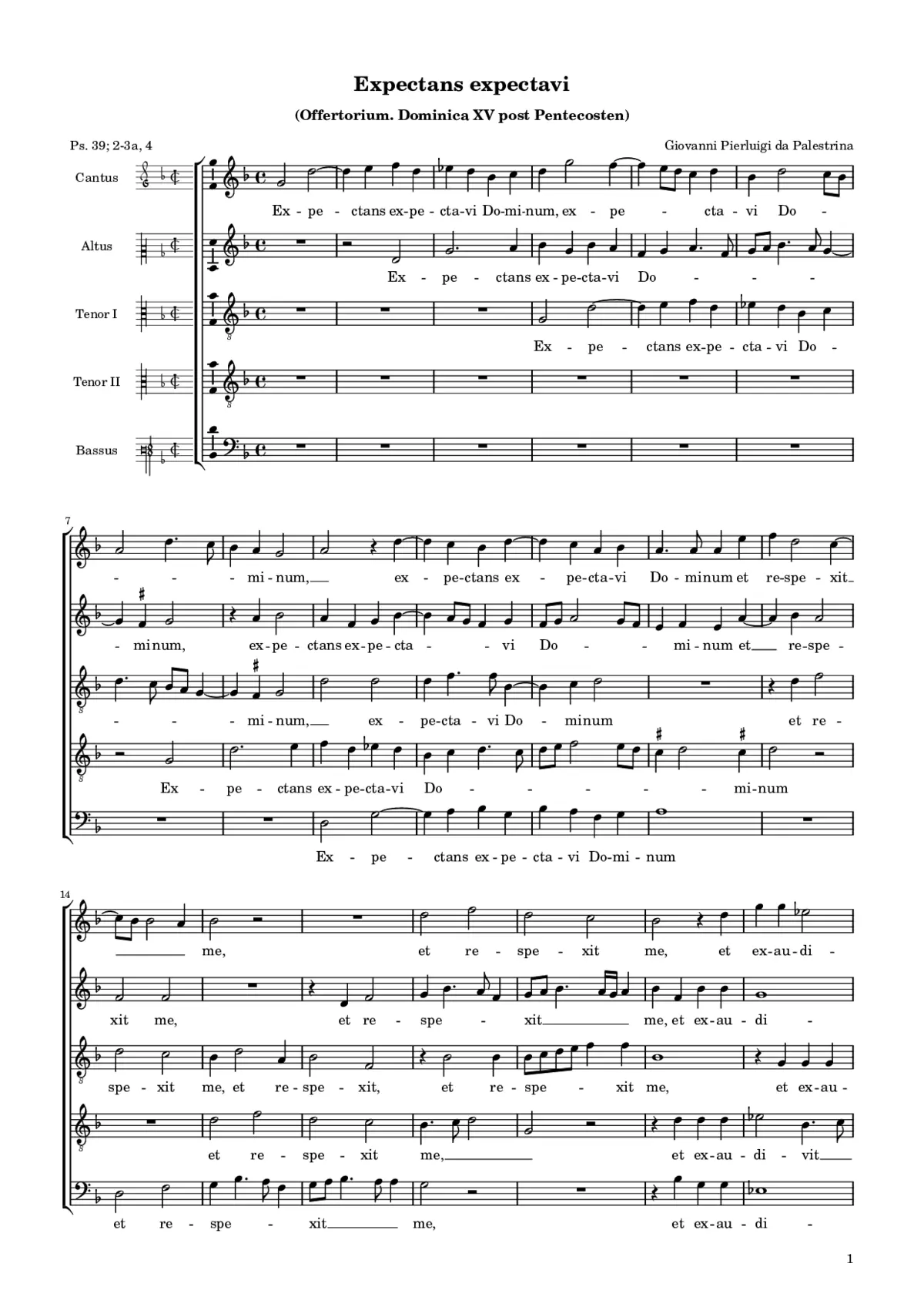 Exspectans exspectavi Dominum - Page 1