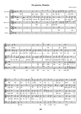 Da pacem, Domine