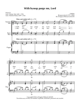 With hyssop purge me, Lord