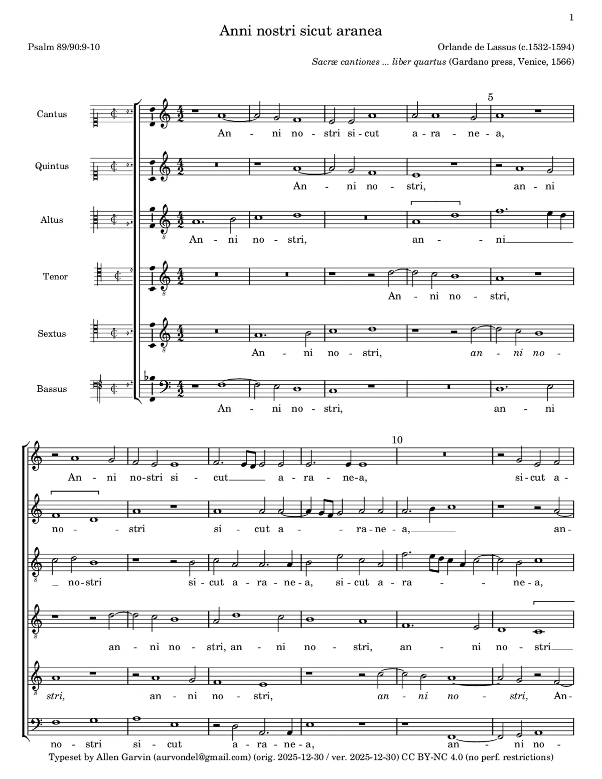 Anni nostri sicut aranea - Page 1