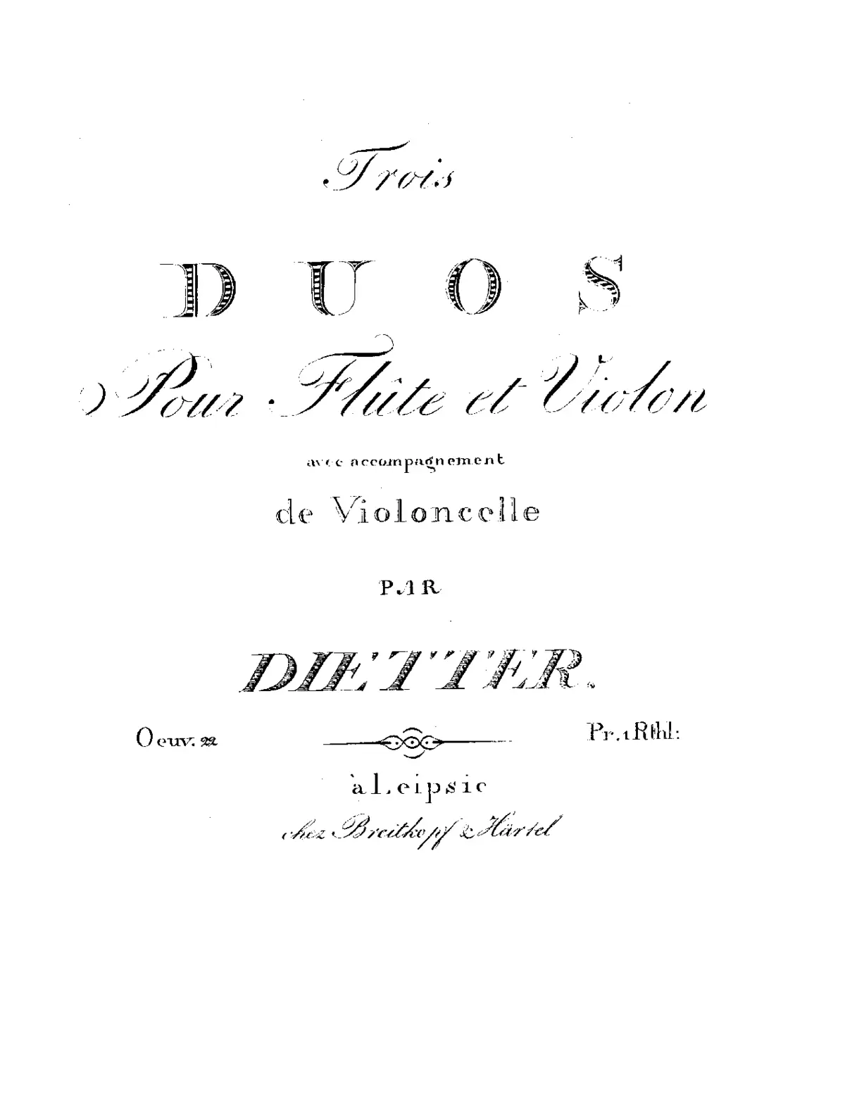 3 Duos, Op.22 - Page 1