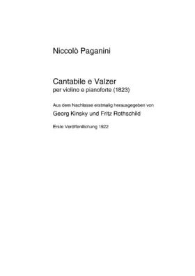 Cantabile e valser