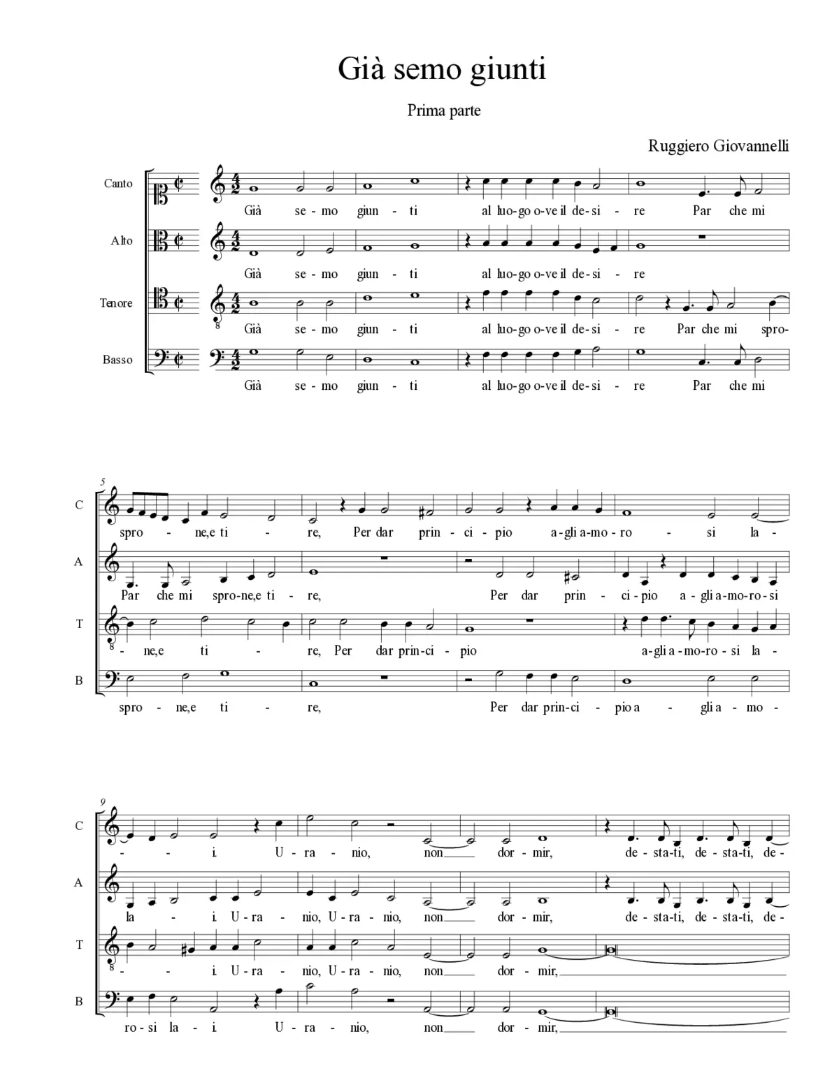 Già semo giunti - Page 1