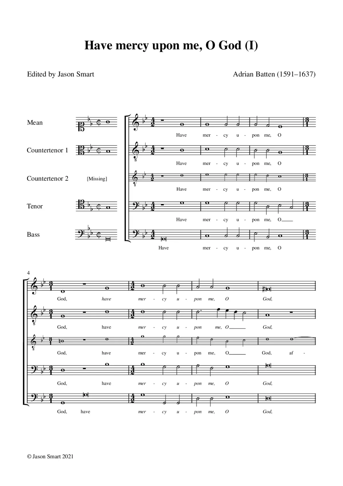 Have mercy upon me, O God (I) - Page 1