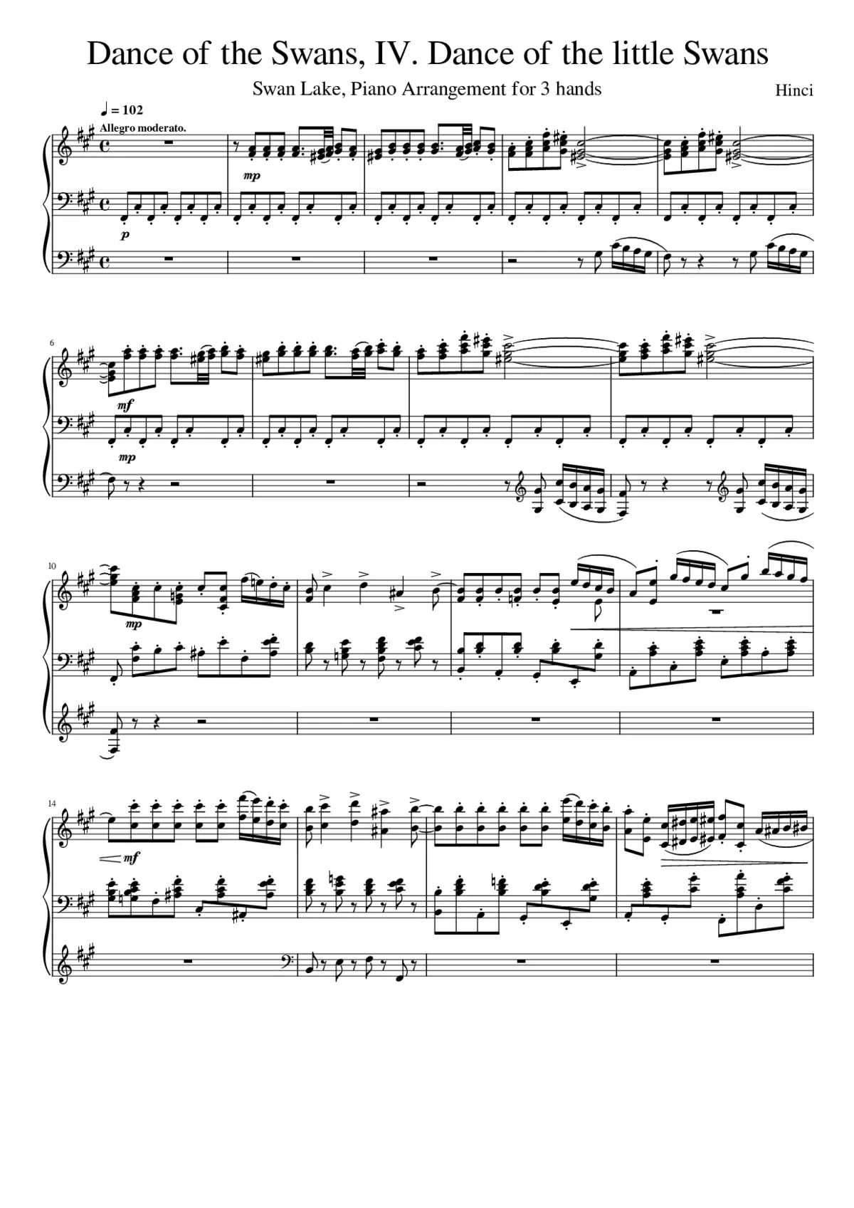 Swan Lake (ballet) Op.20 - Page 1