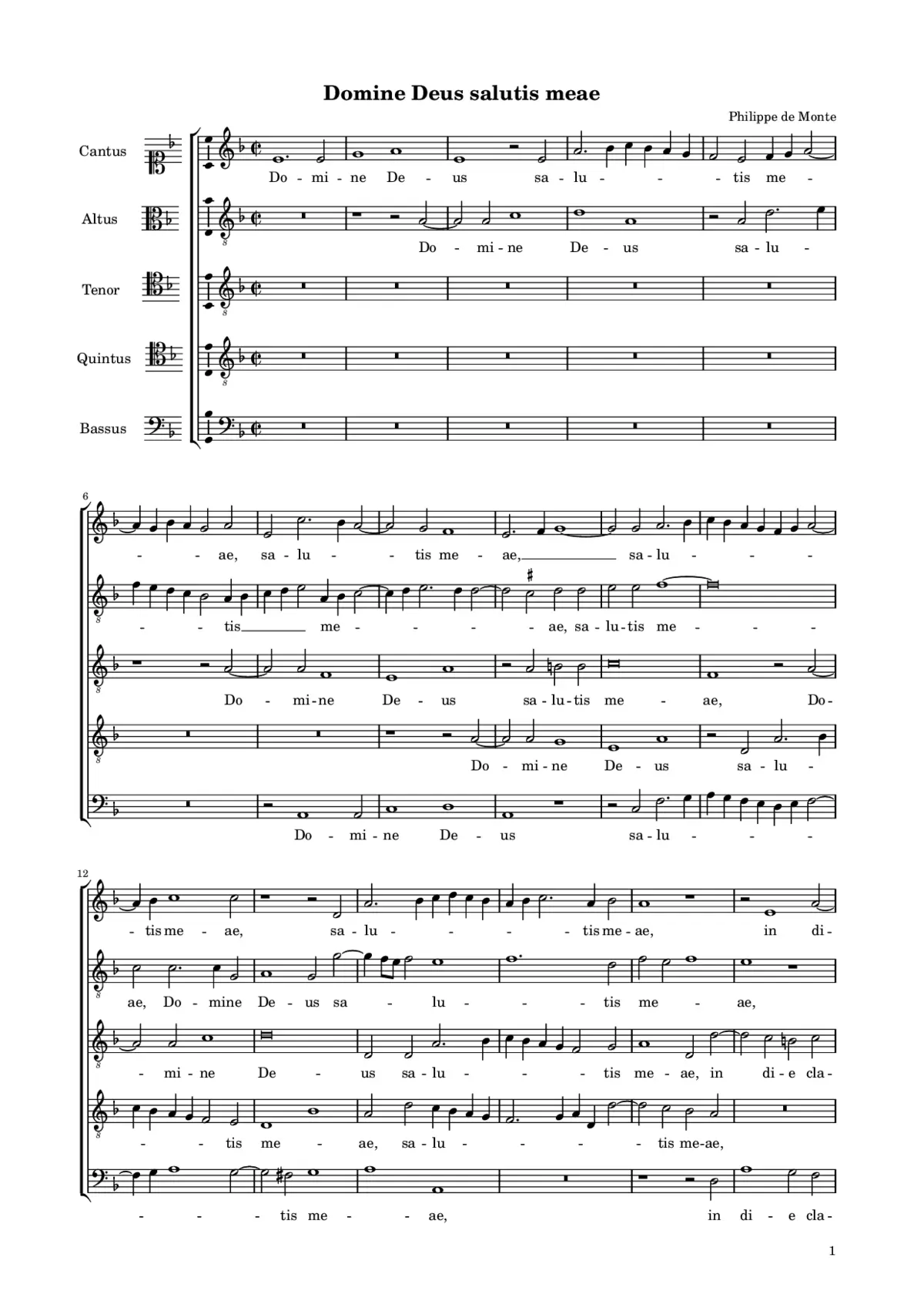 Domine Deus salutis meae - Page 1