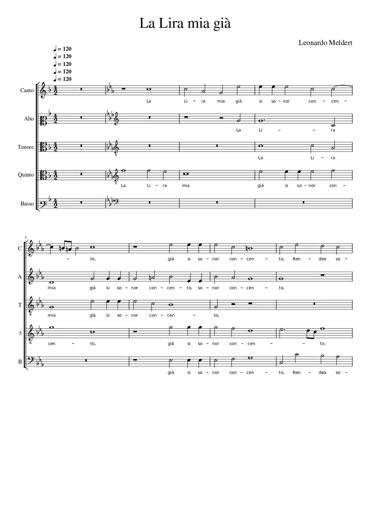 La Lira mia già - Page 1