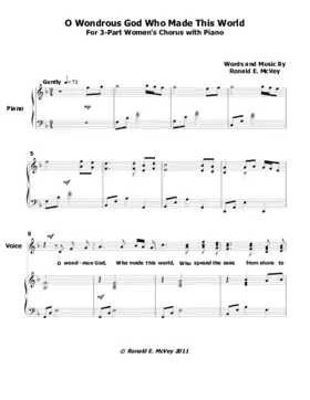 O wondrous God who made this world