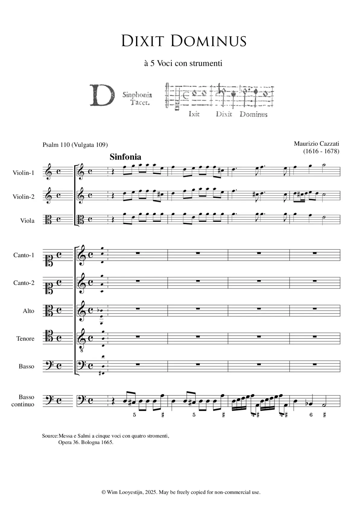 Dixit Dominus a 5 - Page 1