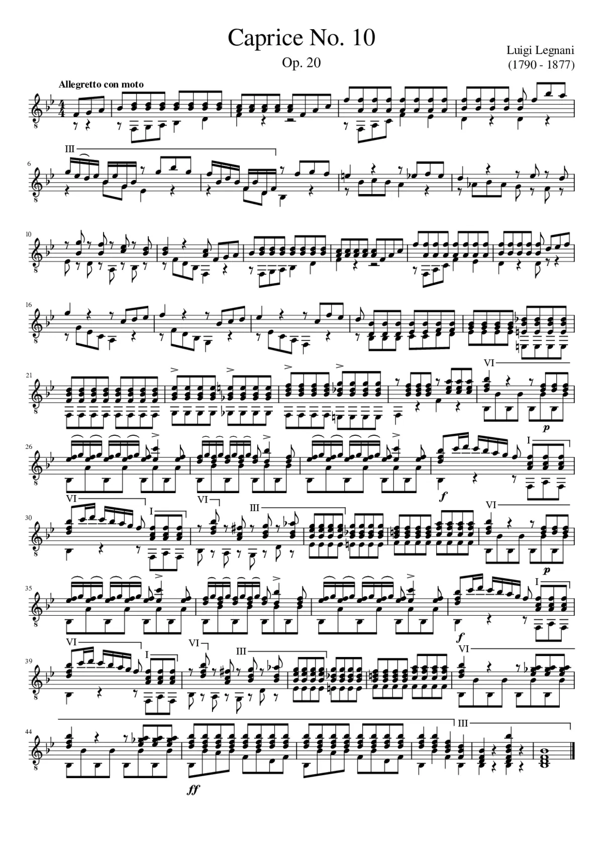 36 Caprices Op.20 - Page 1