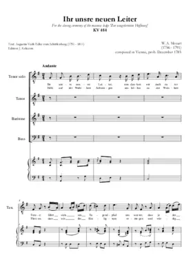 Ihr unsre neuen Leiter, K 484