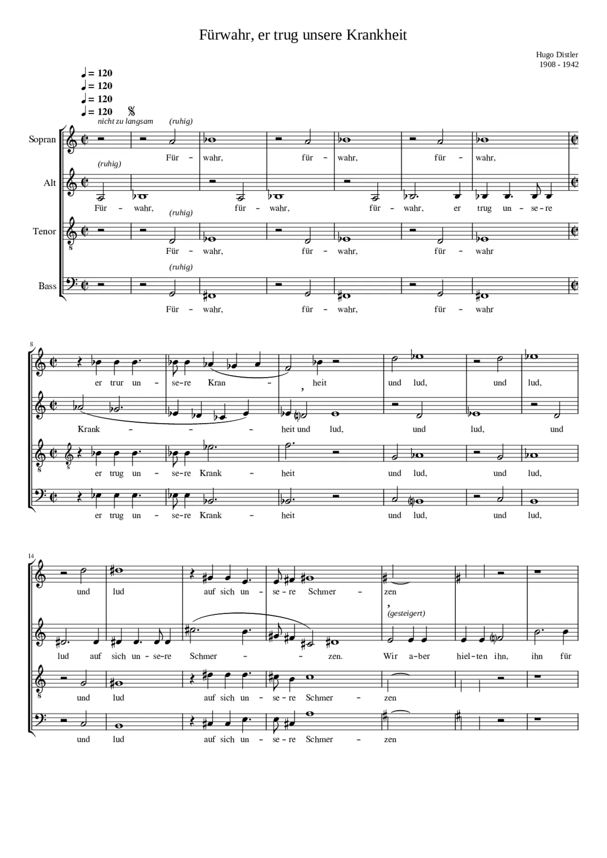 Fürwahr er trug unsere Krankheit - Page 1