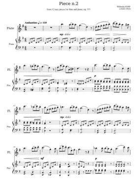 Piece n.2 - from 12 easy pieces for flute and piano op. 371