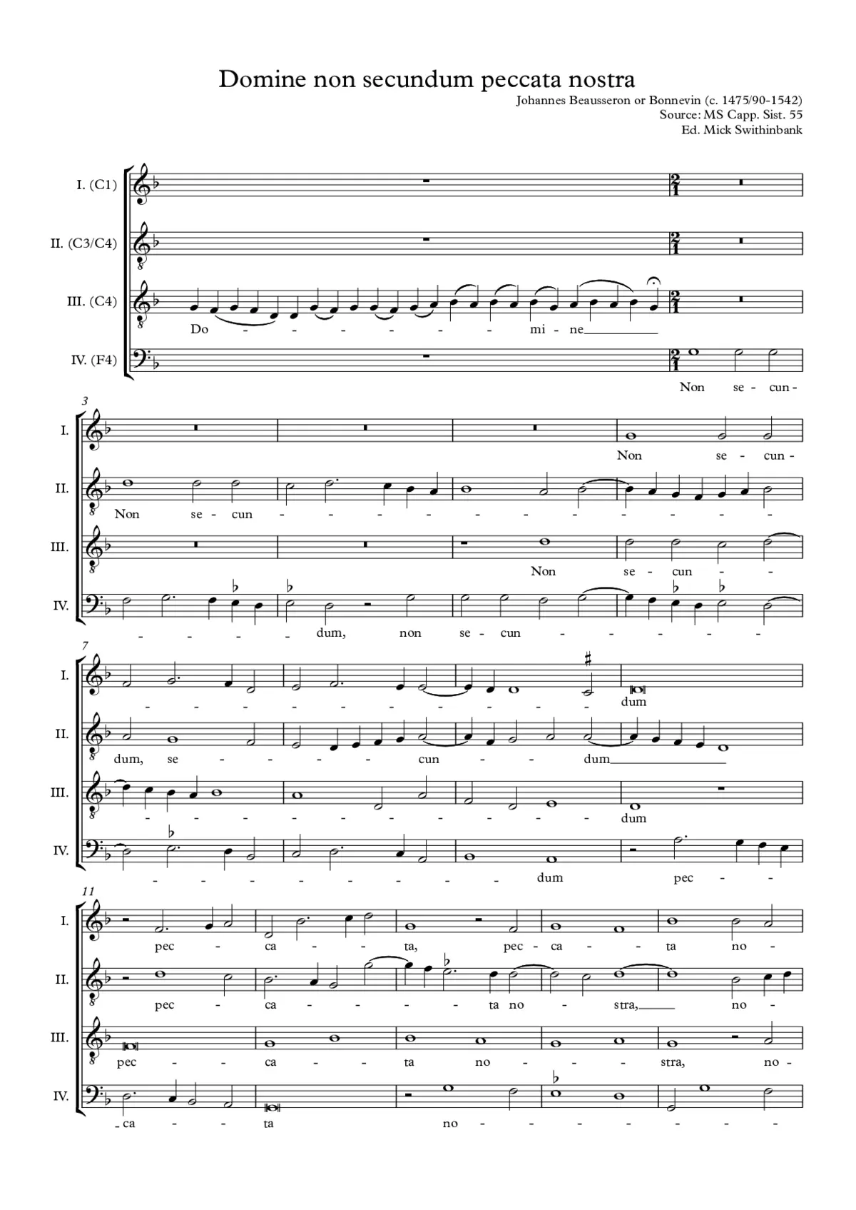 Domine non secundum peccata nostra - Page 1