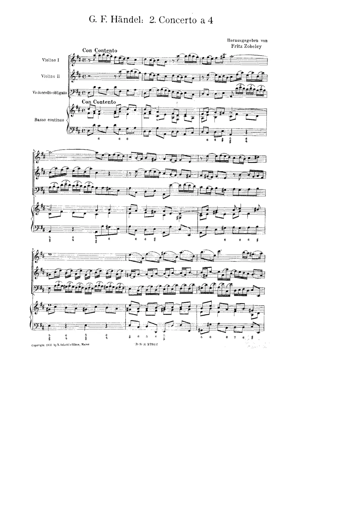 Concerto a quattro in D major - Page 1