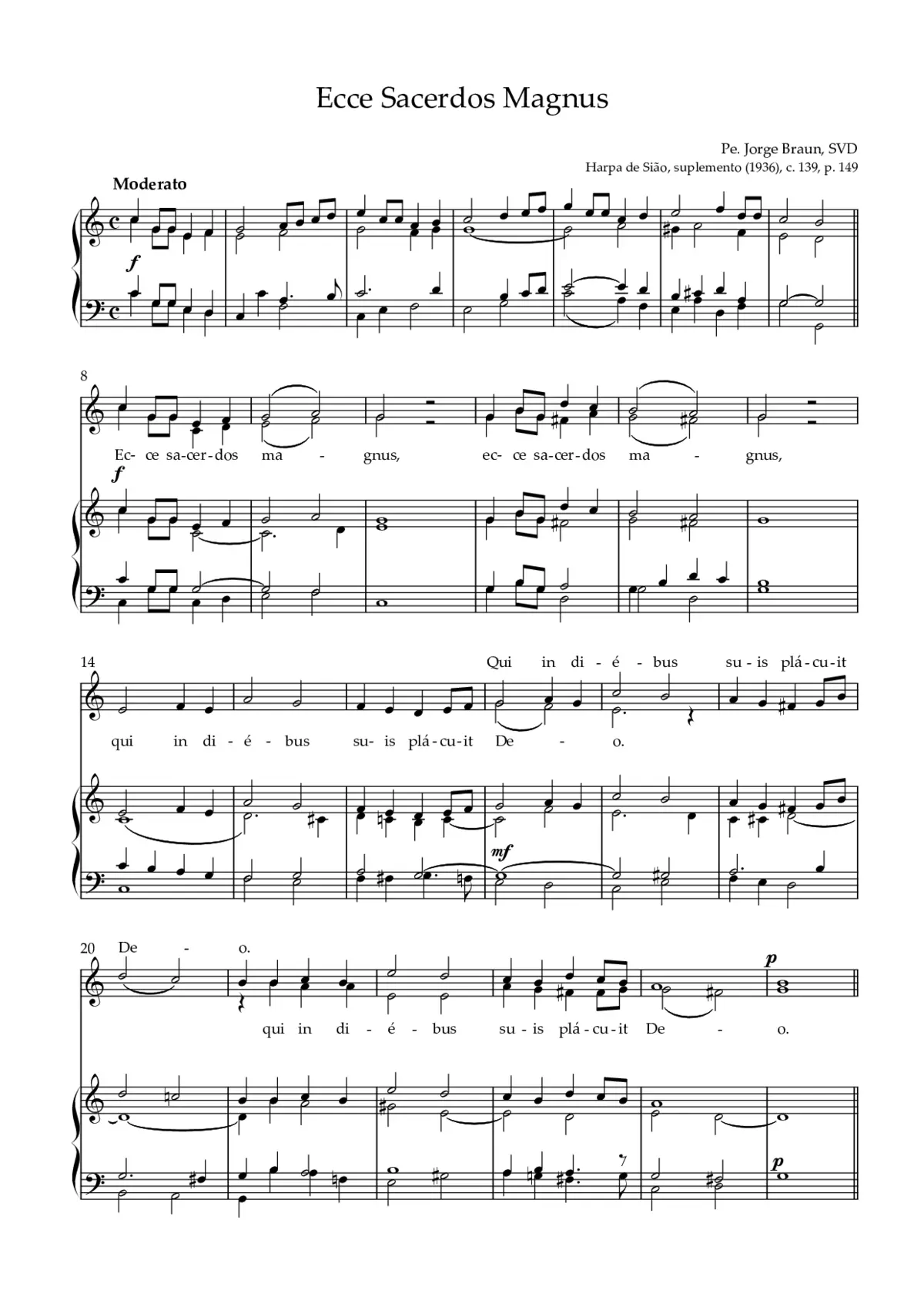 Ecce sacerdos magnus - Page 1