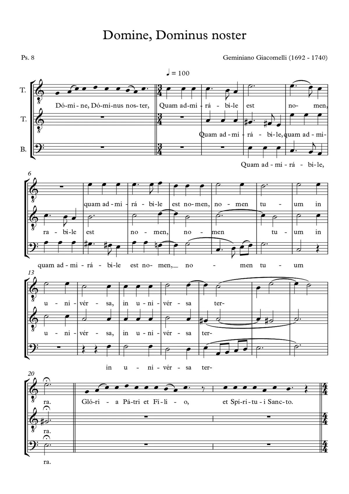 Domine, Dominus noster - Page 1