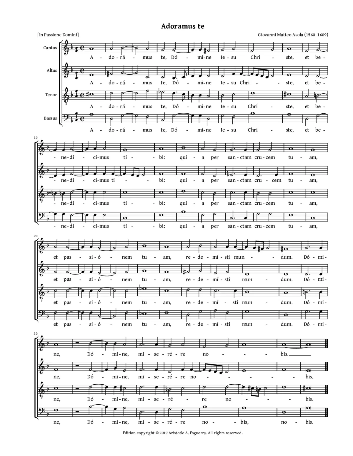 Adoramus te - Page 1