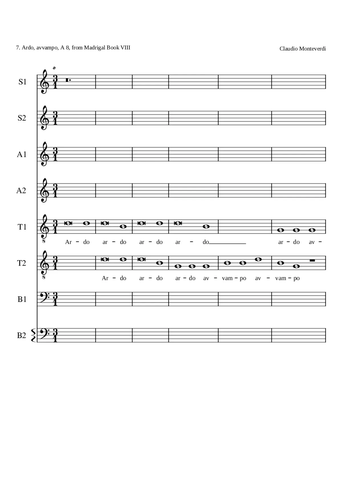 Ardo avvampo mi struggo ardo: accorrete - Page 1