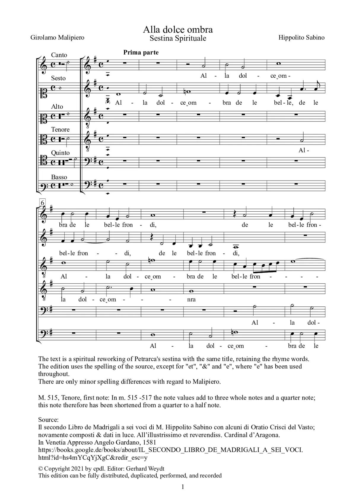 Alla dolce ombra - Page 1