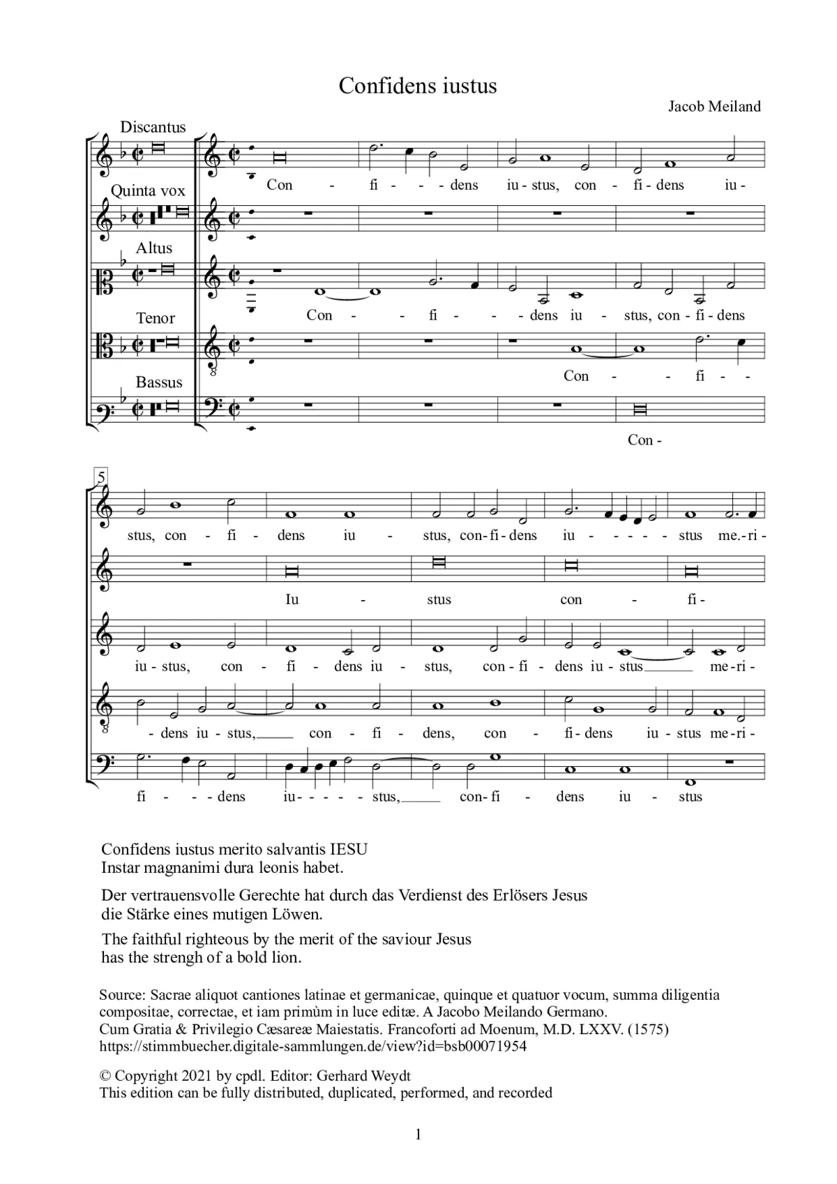Confidens iustus - Page 1