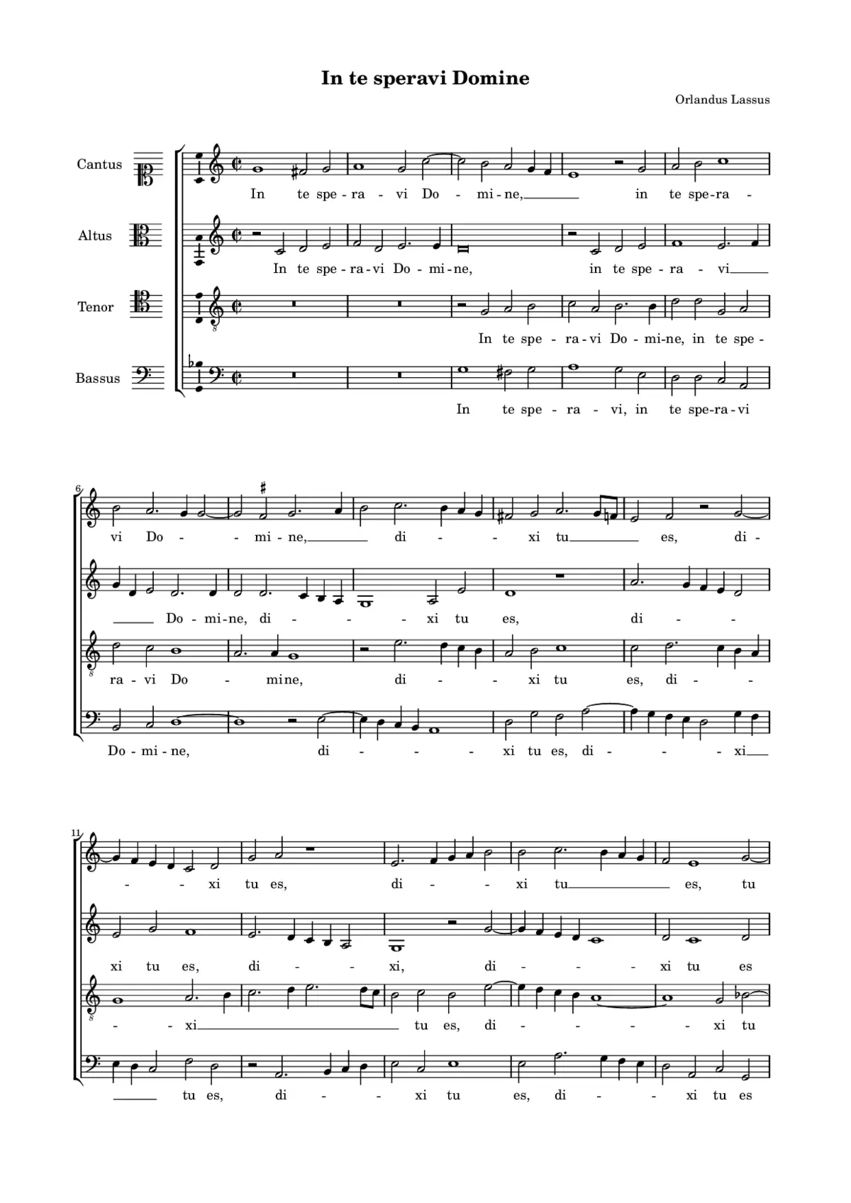 In te speravi Domine - Page 1