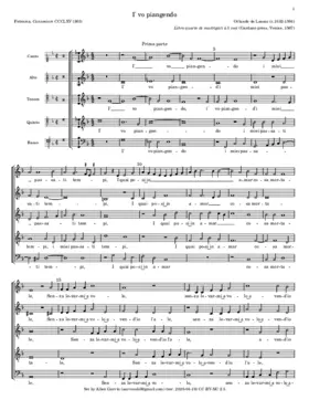 I vo piangendo i miei passati tempi