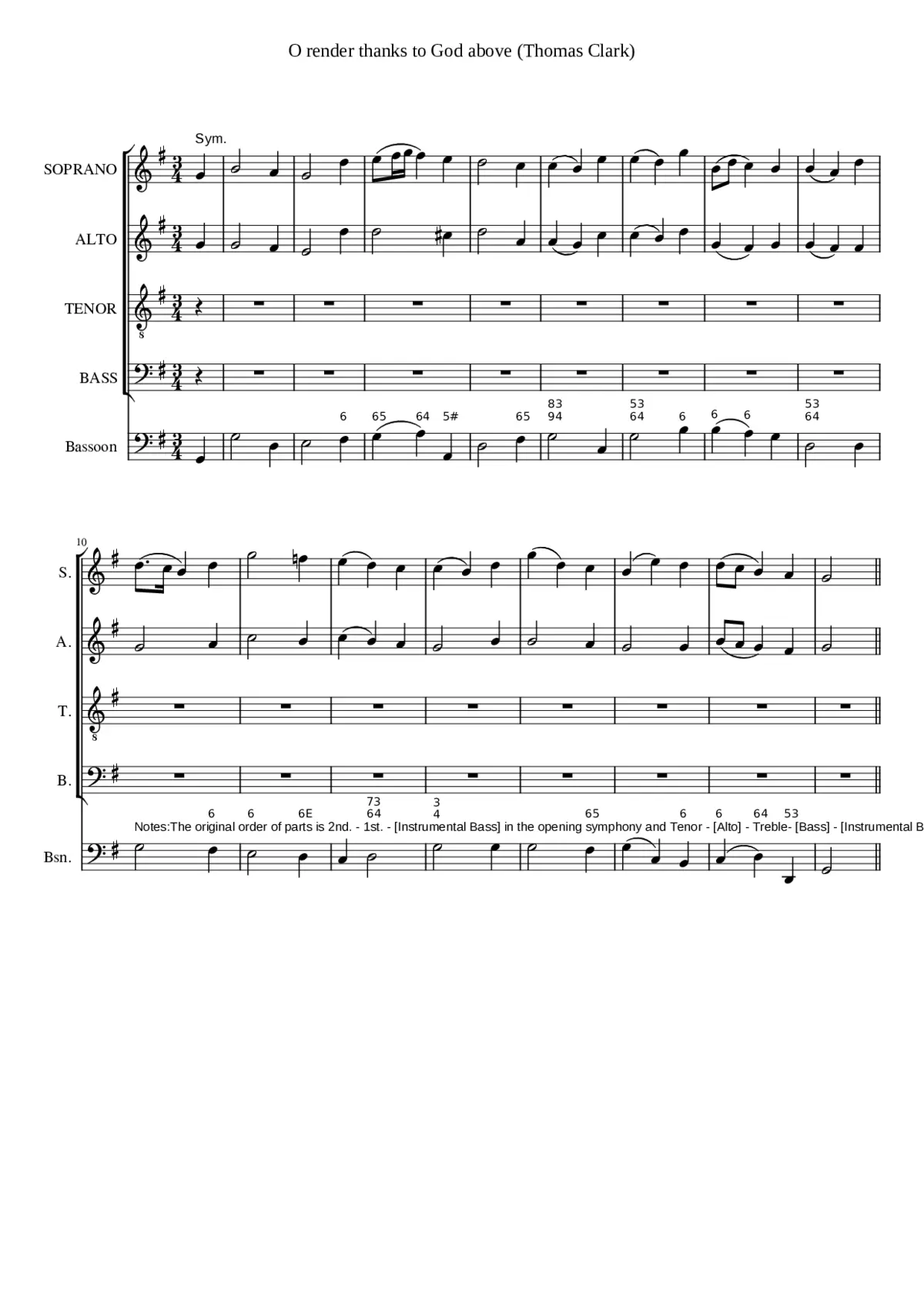 O render thanks to God above - Page 1