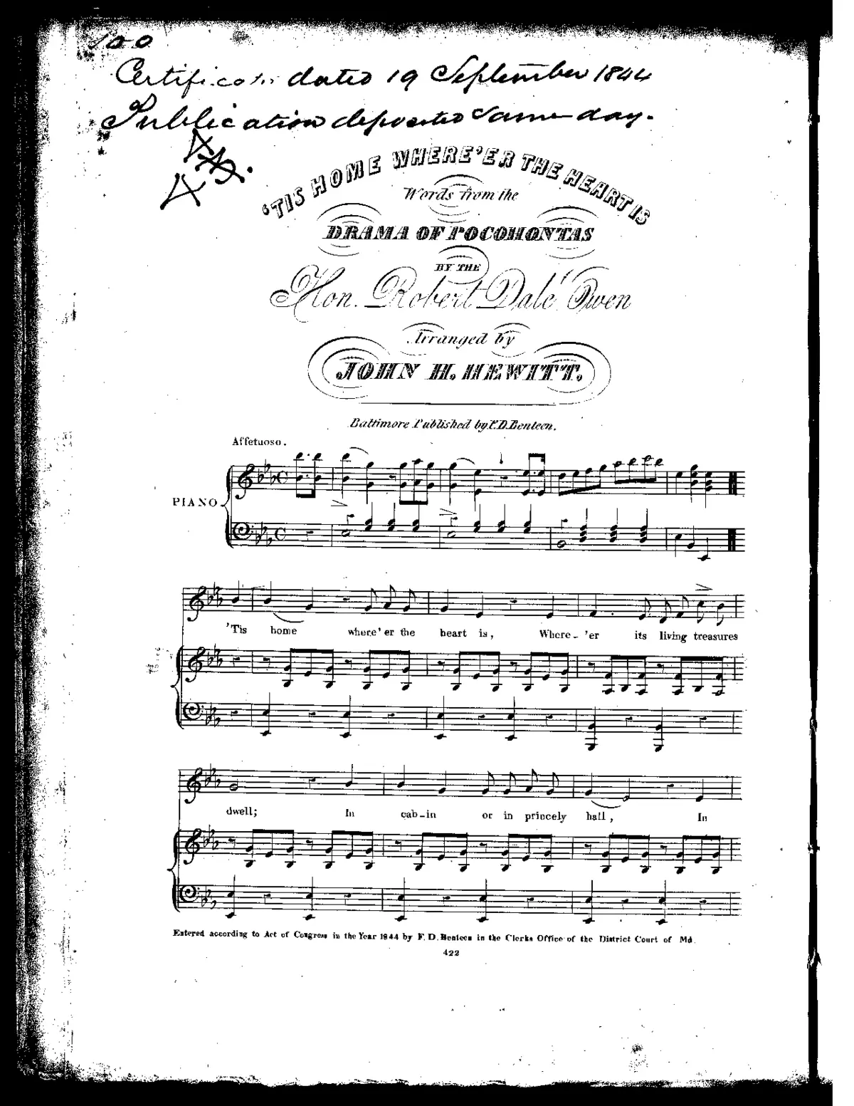 'Tis Home Where'er the Heart Is - Page 1