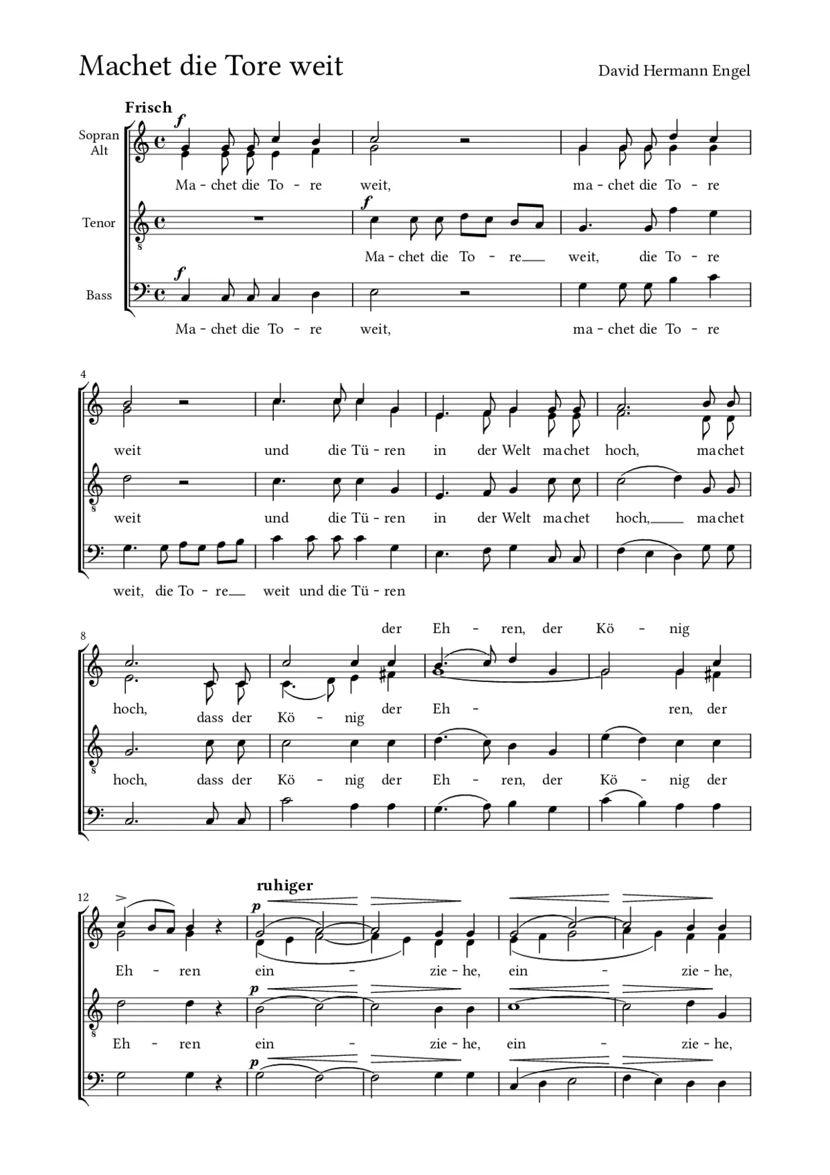 Machet die Tore weit - Page 1
