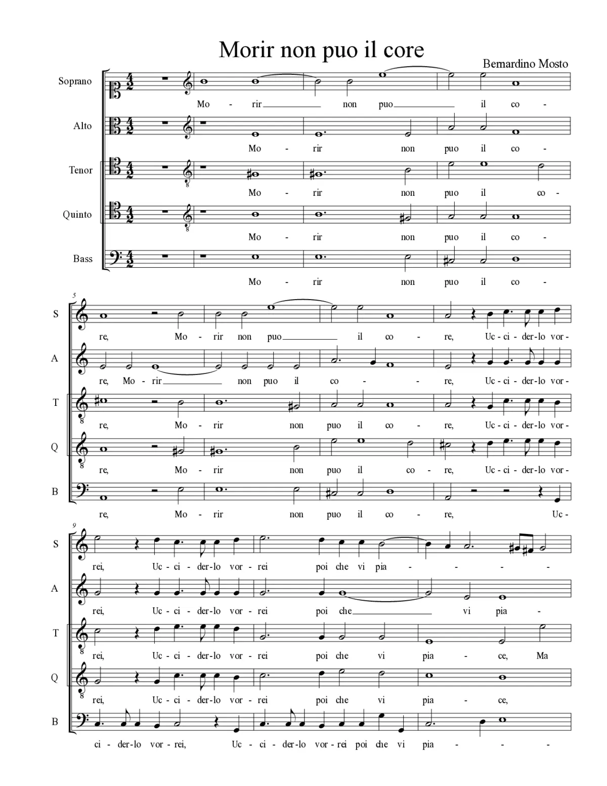 Morir non puo il core - Page 1