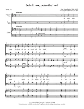 Behold now, praise the Lord