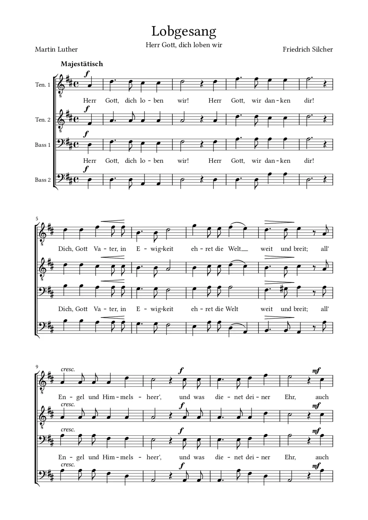 Herr Gott, dich loben wir - Page 1