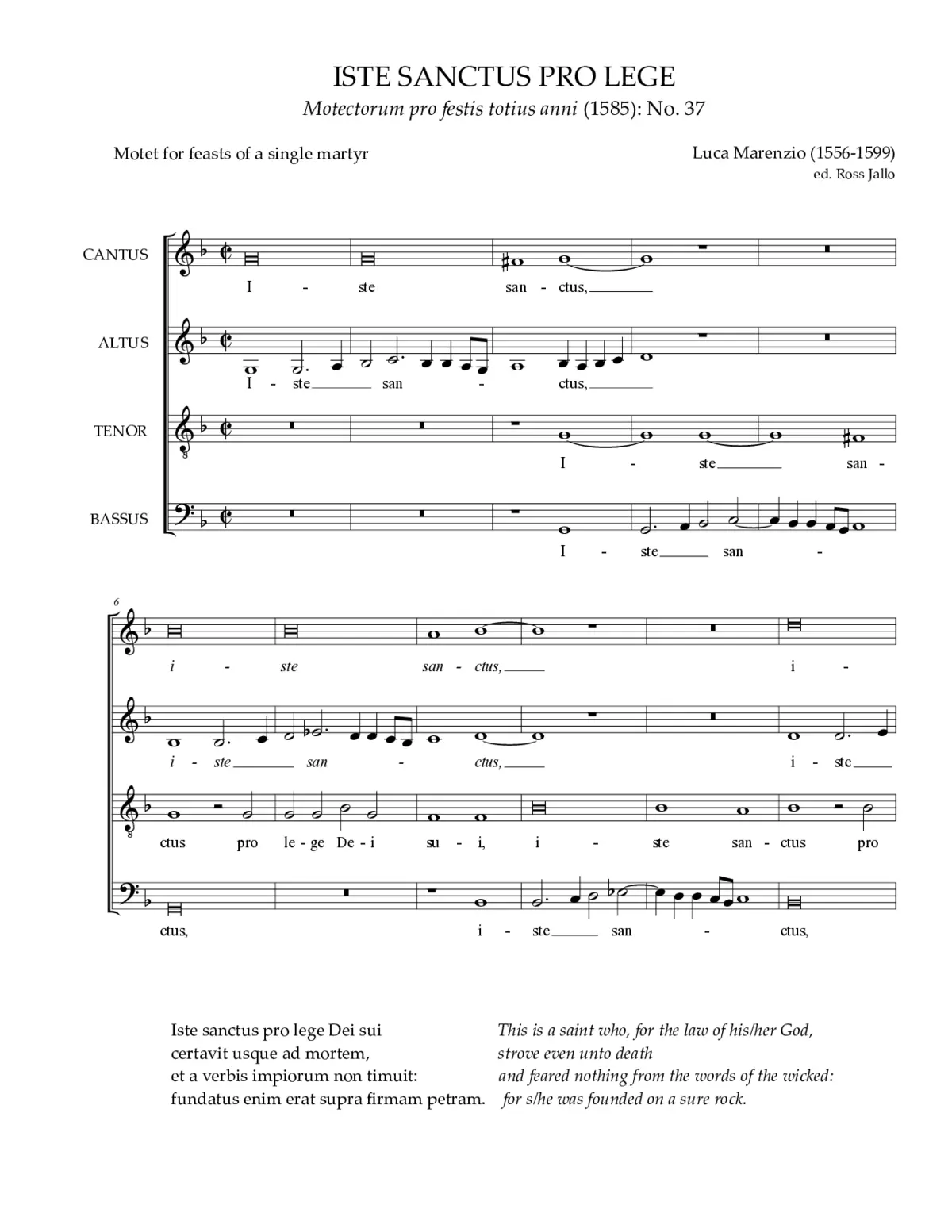 Iste sanctus - Page 1