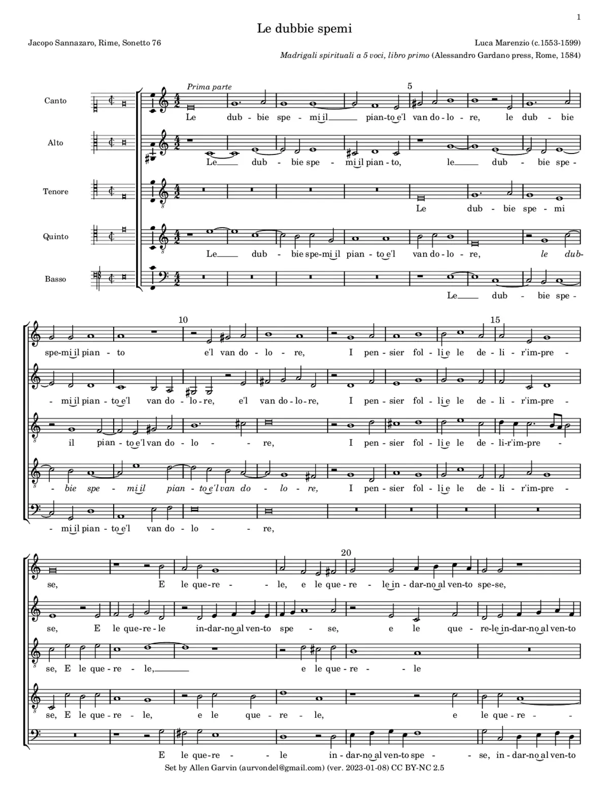 Le dubbie spemi - Page 1