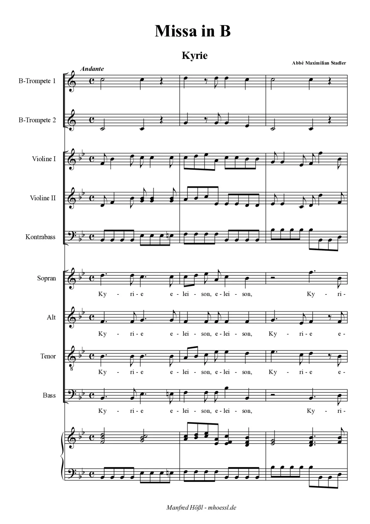 Missa Nr. 2 in B - Page 1
