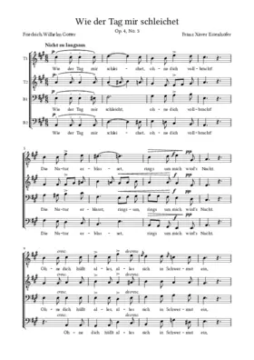 Wie der Tag mir schleichet